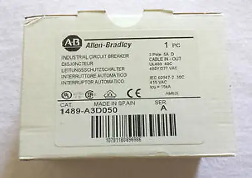 Allen Bradley 1489-A3D050 Ser A 3P 5A 480Y/277V 斷路器