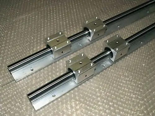 12MM SBR12-200mm LINEAR SLIDE GUIDE SHAFT 2 RAIL+4 SBR12UU BEARING BLOCK CNC set