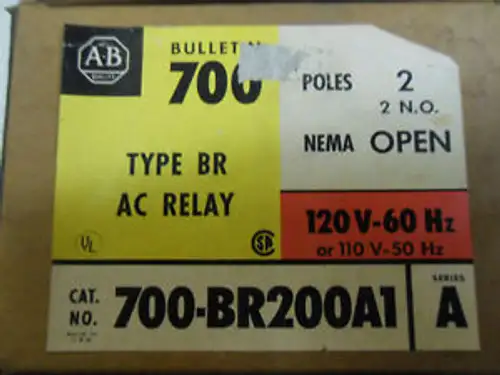 (H8) 1 Allen Bradley 700-Br200A1 Relay