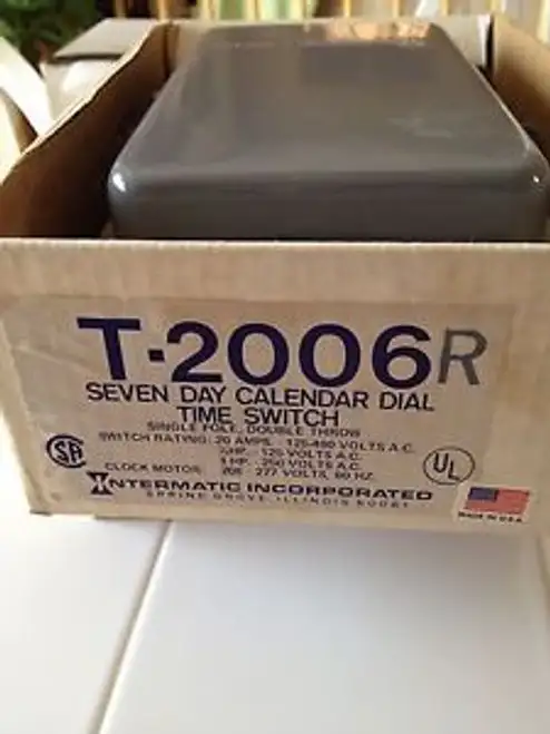 NEW INTERMATIC CALENDAR DIAL TIME SWITCH T-2006 42 Time settings-7 Days T2006