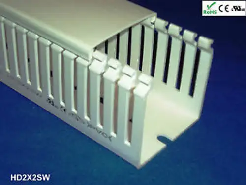 4 Sets of 2x2x2meter White High Density Wiring Ducts and covers - UL/CE Listed