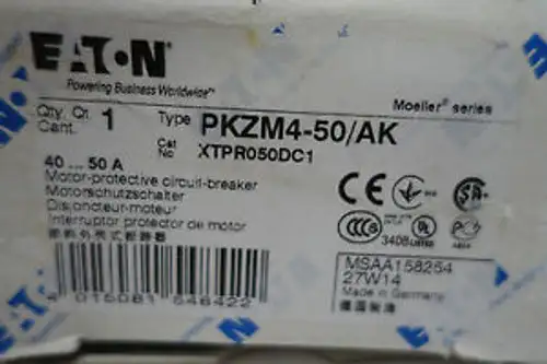 Eaton PKZM4-50/AK 電動機保護遮断器