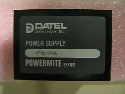 DATEL SYSTEMS STROMVERSORGUNG # UPM5/2000 NSN: 6130-01-042-9845