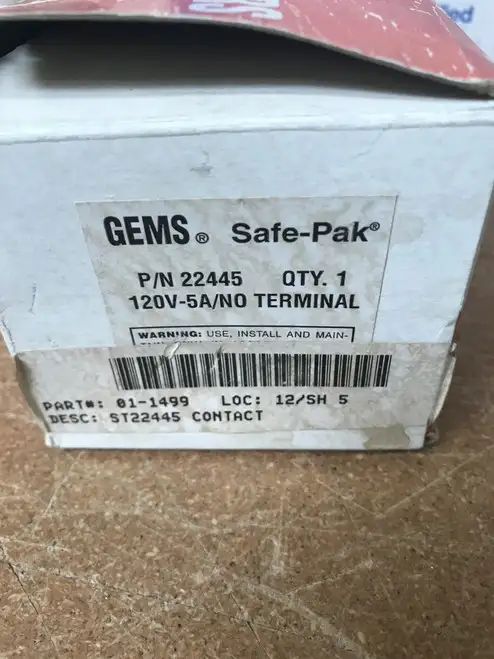 Gems St-22445 relè Safe-Pak