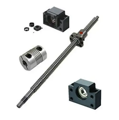 antibacklash ball screw 1605 -L250mm-C7+BK/BF12 + 2pcs 6.3510mm couplers