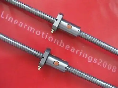 2 Lead screw ball screws Anti bachlash ballscrew 1610-1250mm with balnuts-C7