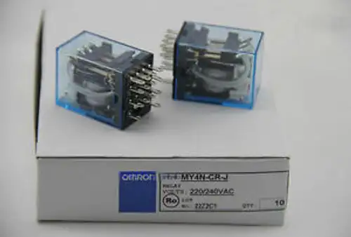 10Pcs Omron Relay MY4N-CR-J 220-240VAC