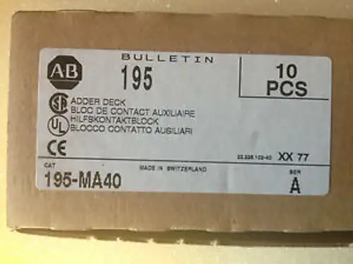 Allen Bradley Bulletin 195 195-MA40 加法器板