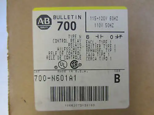 Allen Bradley 700-N601A1 Type N Control Relay