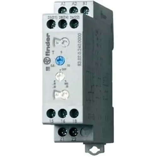 Finder 83.02.0.240.0000 Relay Timer Dpdt 0.05S-10Days 240V
