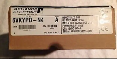 Nuevo Reliance Electric 6Vkypd-N4 Nema-4 Teclado 16 Botones