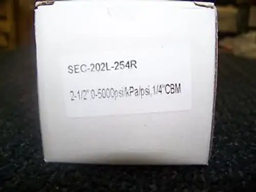9 Bar Oil Filled Pressure Gauge 100 X Kpa Psi 2 1/2 0-5000Psi Kpa/Psi 1/4 Cbm