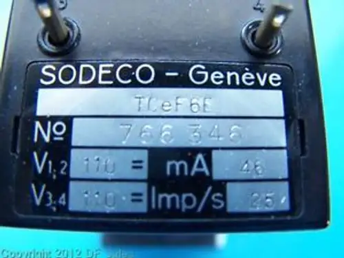 Tcef6E - Sodeco-Geneve - 766346 Impulse Counter 110V
