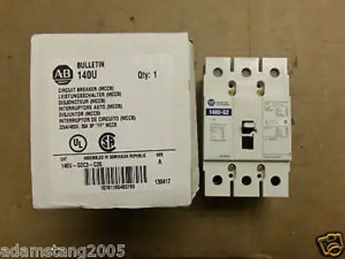 New Allen Bradley Ab Mccb 140U-G2C3-C35 3 Pole 35 Amps 480V Circuit Breaker