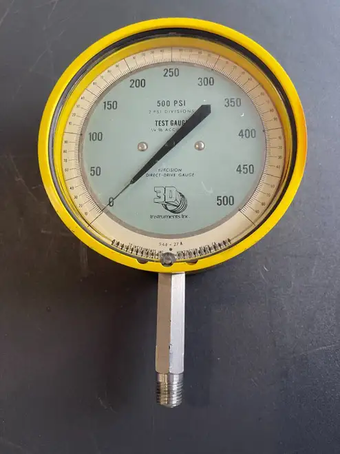 3D Instruments 500 Psi Gauge P/N 25544-27B54