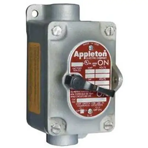Appleton Electric Edsc175-F23 Tumbler Switch Edsc Series 1 Gang 2-Pole