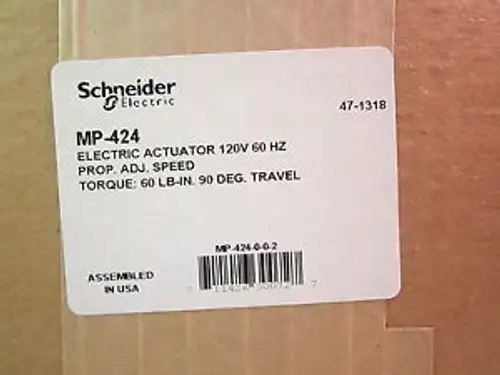 Schneider Electric Electric Actuator Model: Mp-424