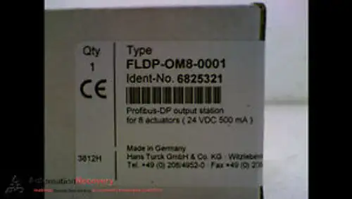 Turck FLDP-OM8-0001 Profibus-DP Ausgabestation 8 Aktoren