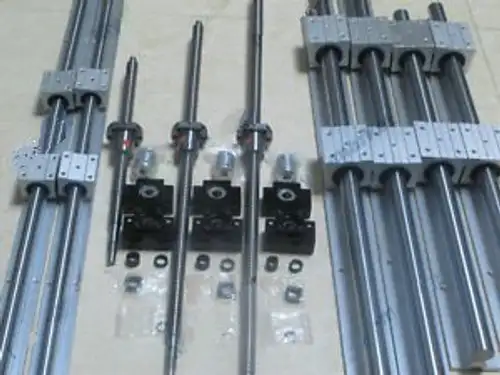 2Pcs Rm1605-1100Mm/1250Mm+ 2Sets Sbr16 Rails+2 Couplers 8Mm X 10Mm