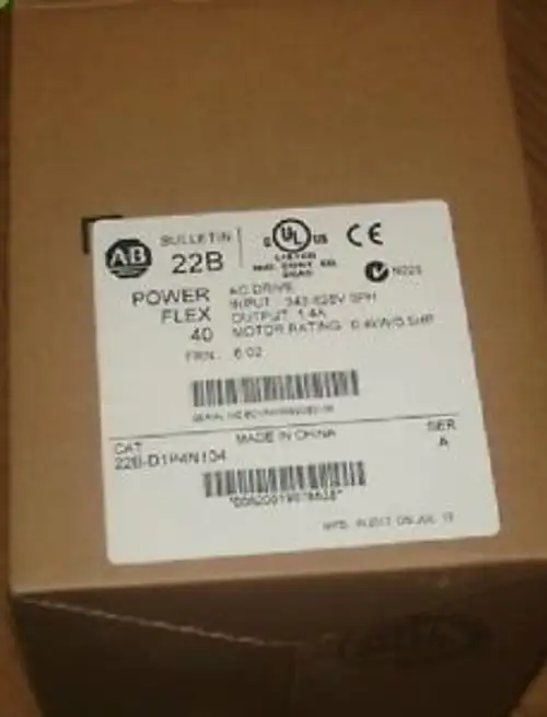 Allen Bradley 2013-2014 22D-D1P4N104 Powerflex 40P 1.4A 0.5Hp 密封變頻器