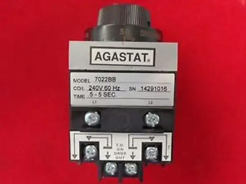 7022Bb 2-1423162-1 Electropneumatic Timing Off Delay Dpdt 60Hz 240V/220Ac