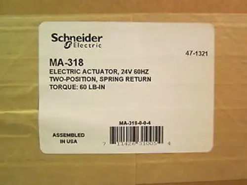 Schneider Electric Electric Actuator Model: Ma-318