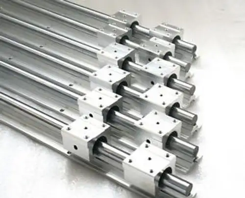6Pcs Sbr20-350/750/850Mm Fully Supported Linear Rail Shaft Rod+12Pcs Sbr20Uu