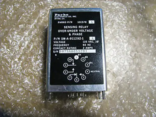 Parko Electronics Relay # 101578 Nsn: 5945-01-181-8862 Sm-A-911292-1 Dual Marked
