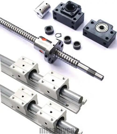6Pcs Rails 400/900/1600Mm+3 Ballscrews Rm2005-1700/900/400Mm+3 Bk/Bf15+3 Coupler