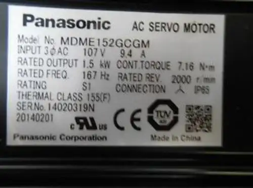 1500W 1.5Kw Servo Motor Mdme152Gcg Ip65