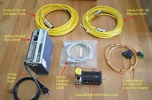 NEW Parker BE233FJ-KPSN Brushless Servo Motor Gemini GV-U6E Drive CNC Mach3 Kit