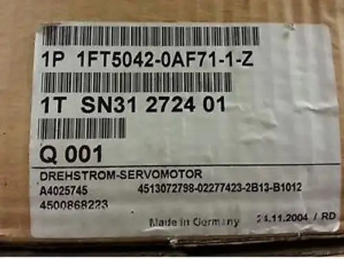 Siemens Servo Motor 1FT5 1FT5042-0AF71-1-Z