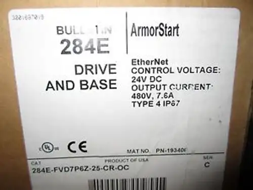 New Allen Bradley 284E-Fvd7P6Z-25-Cr-Oc Armorstart Motor Controller 7.6Amp