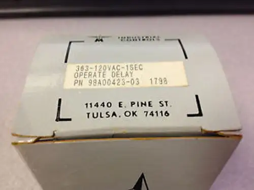TIME MARK 363-120V-1SEC Operate Delay Relay 1-1023SEC 120VAC 8 PIN