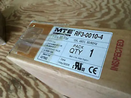 MTE RF3-0010-4 3 Wire 480V 50/60 Hz 3 PHASE 10 AMP RFI/EMI濾波器