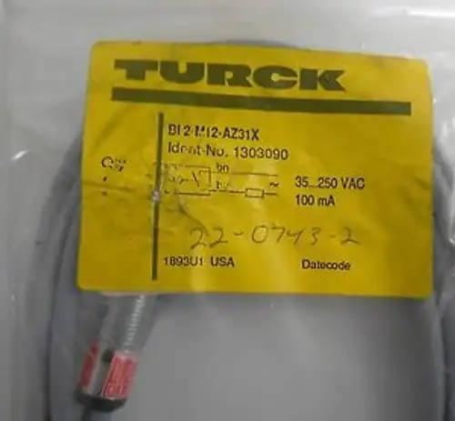 Turck BI2-M12-AZ31X 12mm Metallfasssensoren mit LED verchromtem Messing