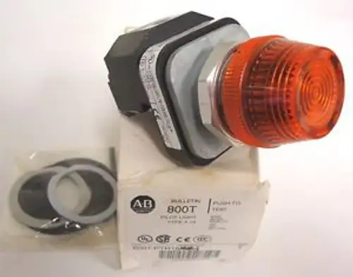 Allen-Bradley 800T-Pth16A Pilot Light Push-To-Test Amber 120V 50/60Hz