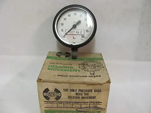 ACCO Helicoid 2272-0/410-R Pressure Gauge/Gage 100 PSI 3-1/2 Feet H20