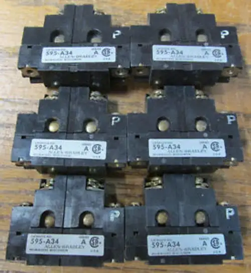 Un Nos 6 Allen Bradley 595-A34 Auxiliary Contact Series A