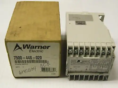 WARNER ELECTRIC ELGO POWER SUPPLY SAFETY RELAY 7500-448-020 NG24.0 24 VDC
