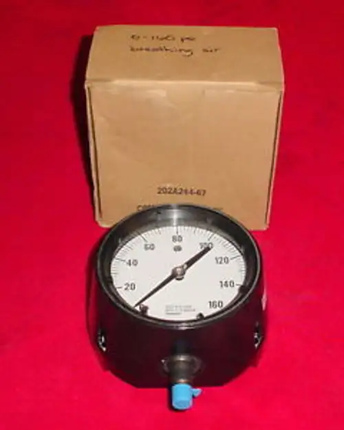 ASHCROFT Pressure Gauge AISI 316 Tube & Socket 4 1/2 0-160 psi 45-1279SS-02L