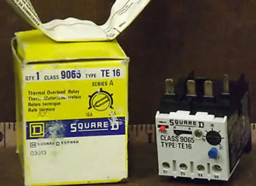 1 SQUARE D 9065 TE16 OVERLOAD RELAY 16-21AMP