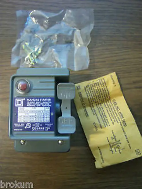 SQUARE D FHP MANUAL STARTER WATER TIGHT CLASS 2510 TYPE FW-1P SERIES A