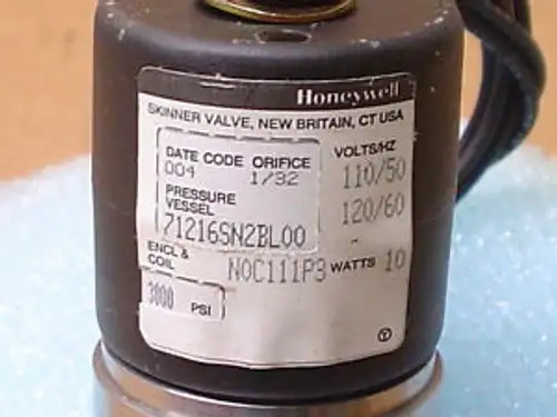 Honeywell 71216SN2BL00N0C111P3 A G GA HO 02-06 W Válvula Skinner