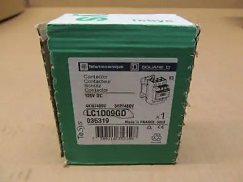 1 TELEMECANIQUE LC1D09GD LC1-D09GD CONTACTOR 125 V DC