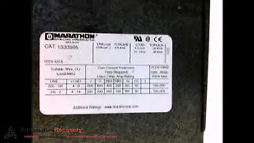 MARATHON 1333595 STROMVERTEILUNGSBLOCK 600V 420AMP ÜBERSTROM