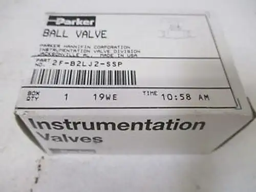 PARKER 2F-B2LJ2-SSP BALL VALVE