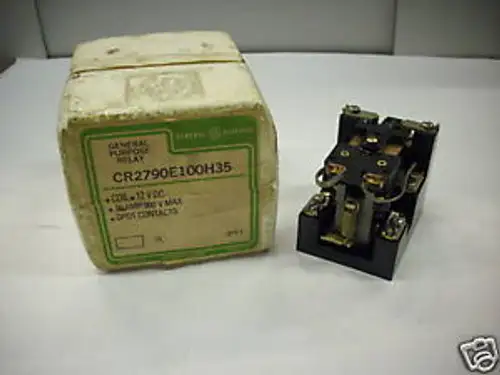 GE CR2790E100H35 10A 300V CONTACTOR 12VDC COIL