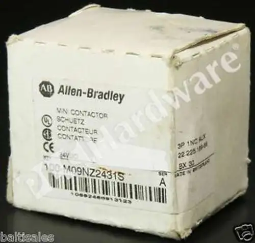 Allen Bradley 100-M09Nz2431S /A Contactor Mini Iec 3-P 9A 24V Dc 1N.C