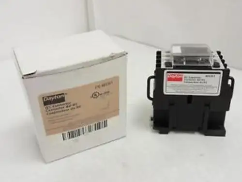 143786 In Dayton 6ECD1 Contactor 12A 3P 600V Max Coil: 24V